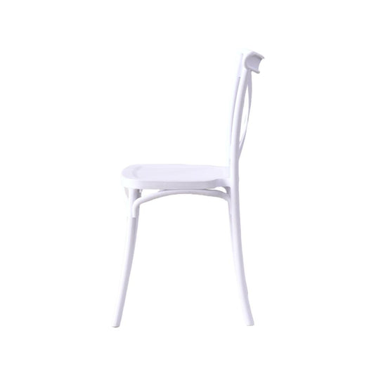 Silla Betany, Color Blanco, Con espaldar y diseño minimalista