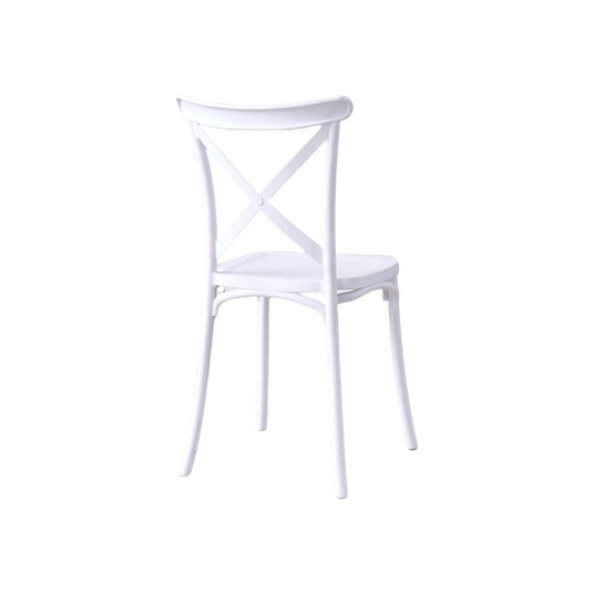 Silla Betany, Color Blanco, Con espaldar y diseño minimalista