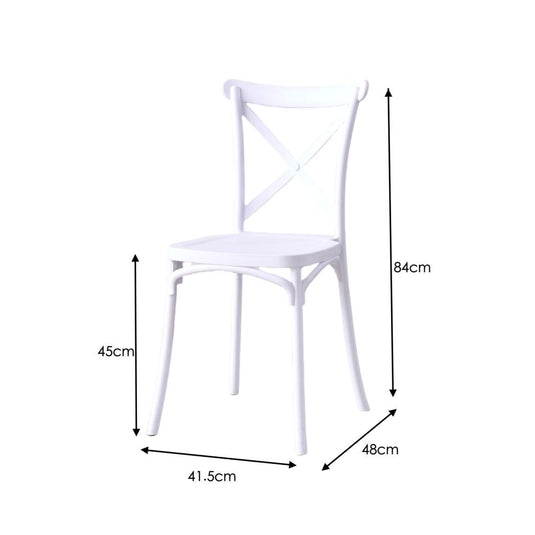 Silla Betany, Color Blanco, Con espaldar y diseño minimalista