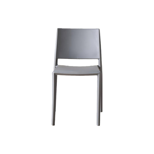 Silla Toledo, Color Gris, con Espaldar Liso y Cuadrado, Diseño Moderno