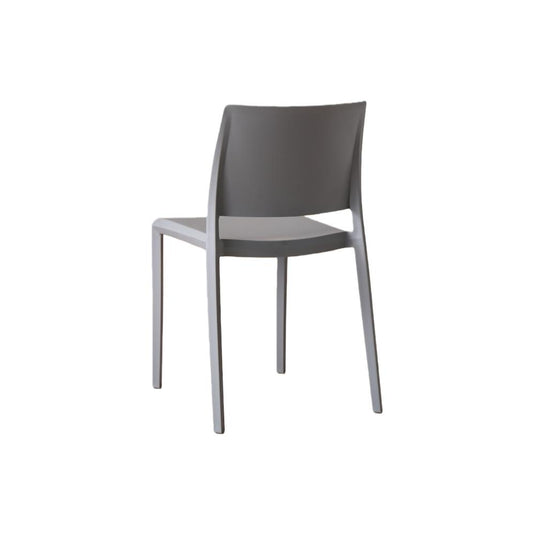 Set de 2 Sillas Toledo, Color Gris, con Espaldar Liso y Cuadrado, Diseño Moderno