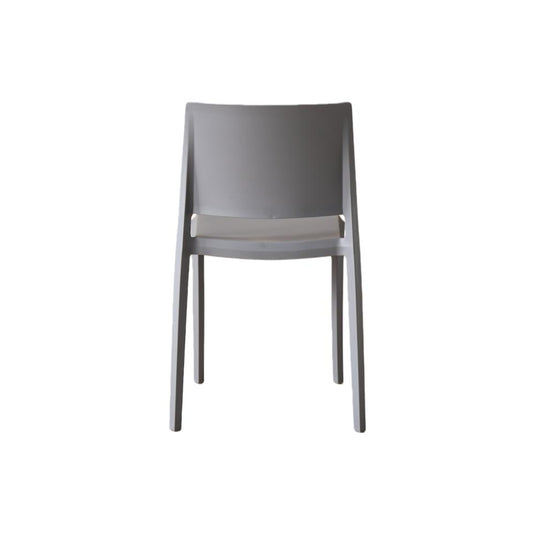 Silla Toledo, Color Gris, con Espaldar Liso y Cuadrado, Diseño Moderno