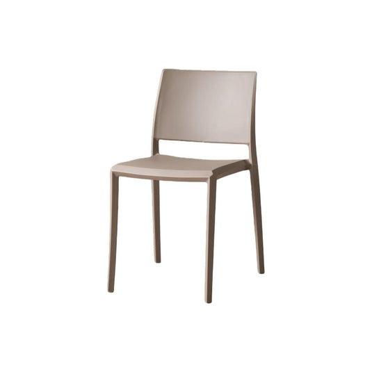 Silla Toledo, Color Taupe, Con espaldar liso y cuadrado, diseño moderno X2