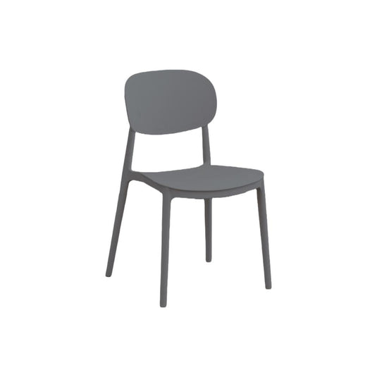 Silla Milan, Color Gris Oscuro, Con espaldar y diseño Moderno