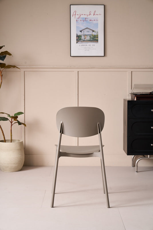 Set de 2 Sillas Milán, Color Taupe, con Espaldar y Diseño Moderno