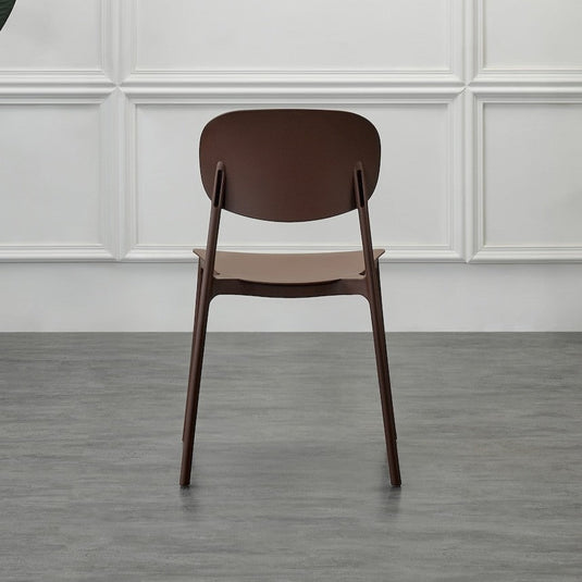 Set de 4 Sillas Milán, Color Café, con Espaldar y Diseño Moderno