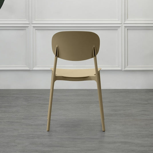 Set de 4 Sillas Milán, Color Khaki, con Espaldar y Diseño Moderno