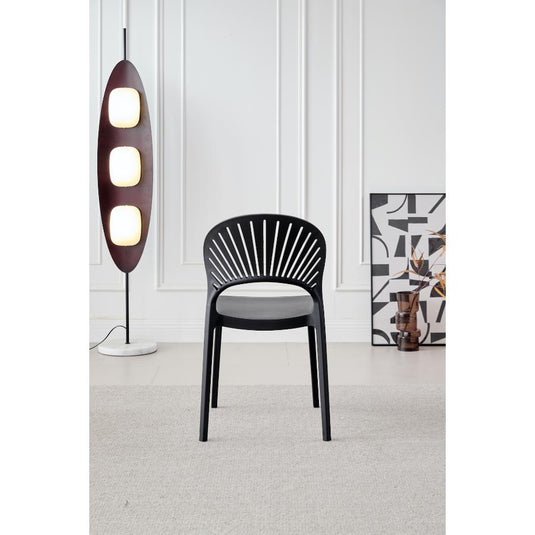 Set de 2 Sillas Paraíso, Color Negro, con Espaldar y Diseño Moderno