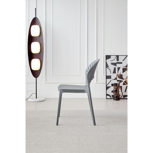 Set de 2 Sillas Paraíso, Color Gris Oscuro, con Espaldar y Diseño Moderno