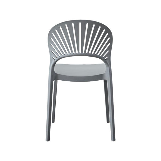 Set de 2 Sillas Paraíso, Color Gris Oscuro, con Espaldar y Diseño Moderno