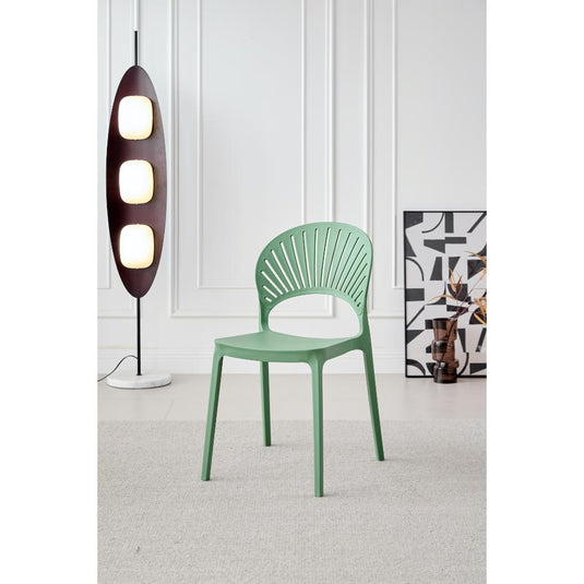 Silla Paraiso, Color Verde Oliva, Con espaldar y diseño Moderno