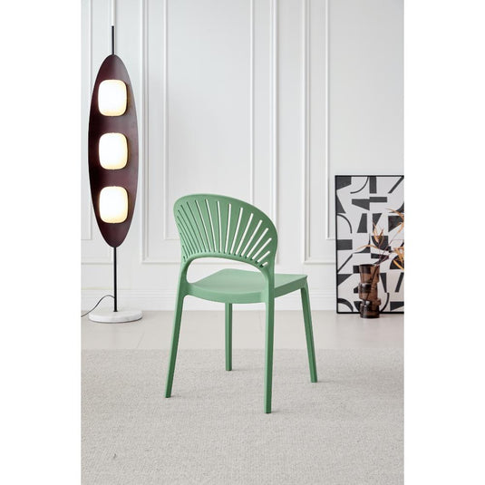 Set de 4 Sillas Paraíso, Color Verde Oliva, con Espaldar y Diseño Moderno