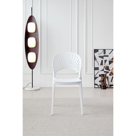 Set de 4 Sillas Paraíso, Color Blanco, con Espaldar y Diseño Moderno