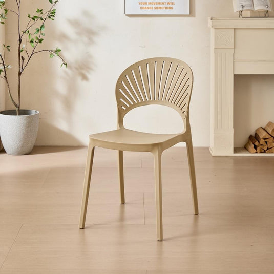 Set de 4 Sillas Paraíso, Color Khaki, con Espaldar y Diseño Moderno