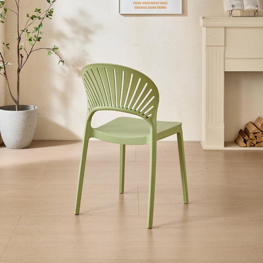 Set de 2 Sillas Paraíso, Color Verde, con Espaldar y Diseño Moderno