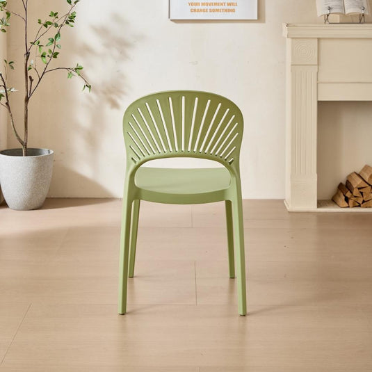Silla Paraíso, Color Verde, con Espaldar y Diseño Moderno