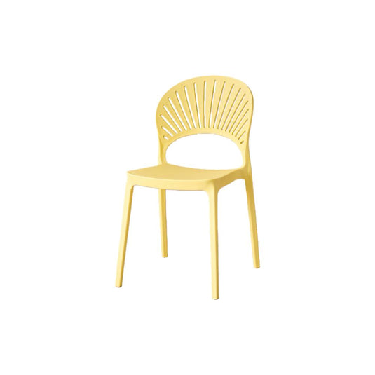 Silla Paraíso, Color Amarillo, con Espaldar y Diseño Moderno