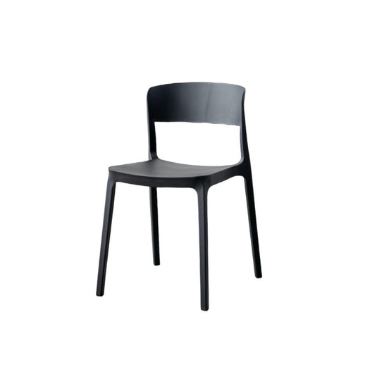 Silla Monaco, Color Negro, Con espaldar y diseño Moderno X4