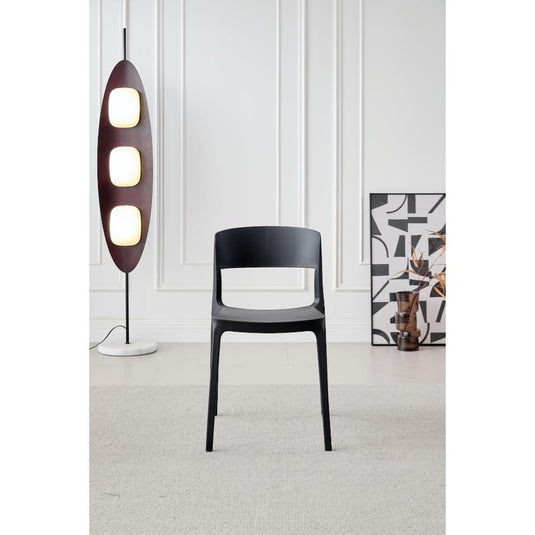 Set de 2 Sillas Mónaco, Color Negro, con Espaldar y Diseño Moderno