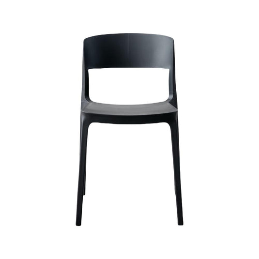 Silla Monaco, Color Negro, Con espaldar y diseño Moderno X4