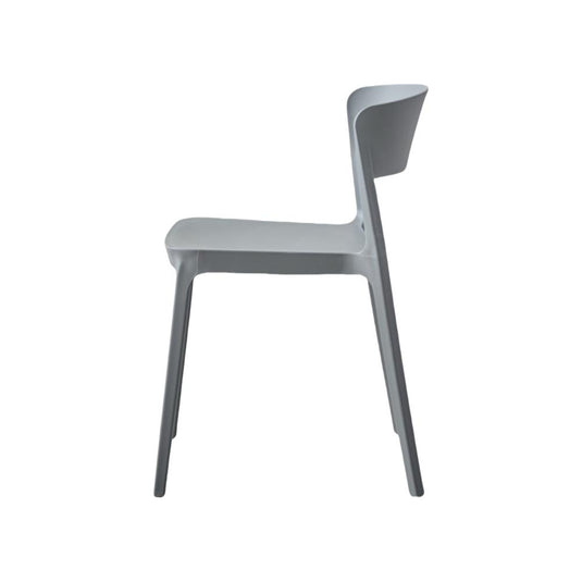 Silla Monaco, Color Gris Oscuro, Con espaldar y diseño Moderno X4