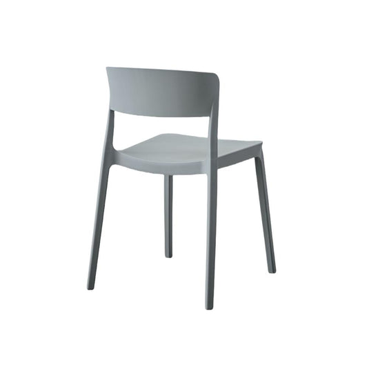 Silla Monaco, Color Gris Oscuro, Con espaldar y diseño Moderno X4
