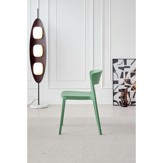 Set de 4 Sillas Mónaco, Color Verde Oliva, con Espaldar y Diseño Moderno
