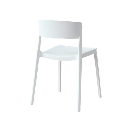 Silla Monaco, Color Blanco, Con espaldar y diseño Moderno X2