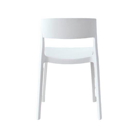 Silla Monaco, Color Blanco, Con espaldar y diseño Moderno X2