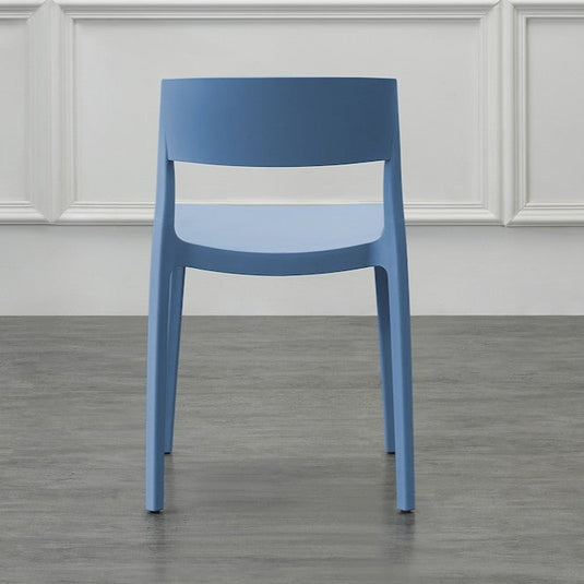 Silla Mónaco, Color Azul Oceano, con Espaldar y Diseño Moderno