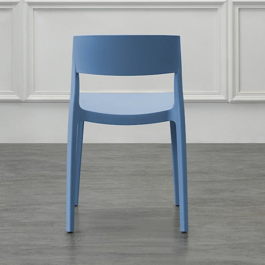 Set de 2 Sillas Mónaco, Color Azul Oceano, con Espaldar y Diseño Moderno