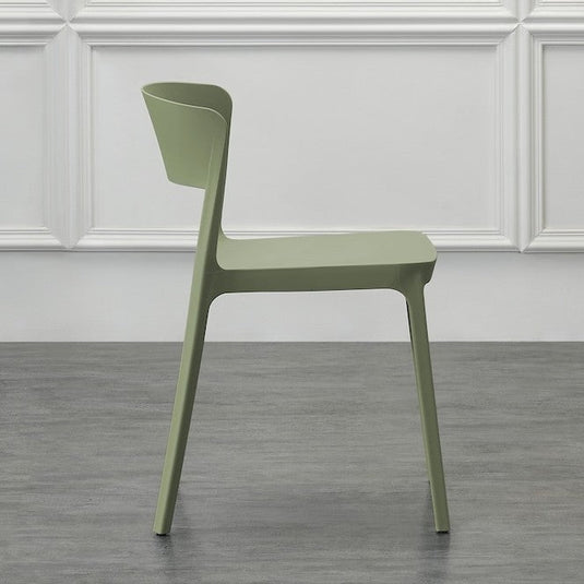 Silla Mónaco, Color Verde, con Espaldar y Diseño Moderno