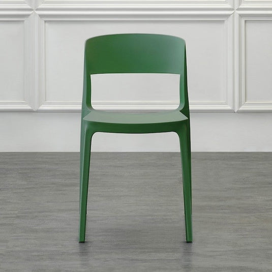 Silla Mónaco, Color Verde Olivo, con Espaldar y Diseño Moderno