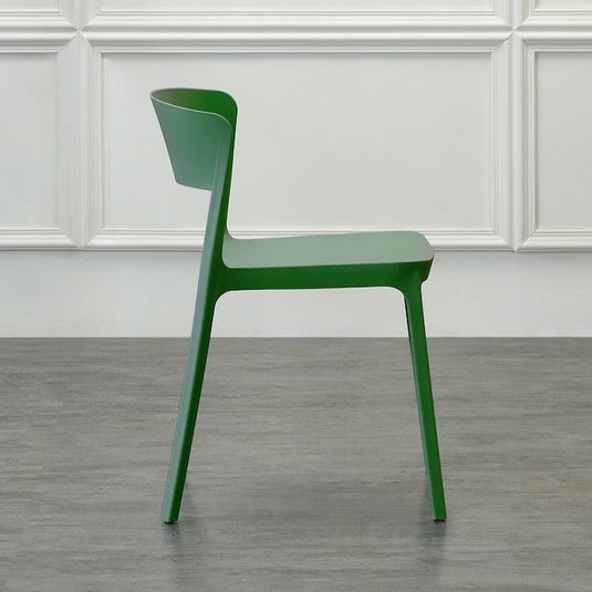 Silla Mónaco, Color Verde Olivo, con Espaldar y Diseño Moderno