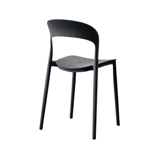 Set de 2 Sillas Patrick, Color Negro, con Espaldar y Diseño Moderno
