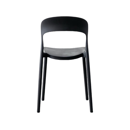 Set de 4 Sillas Patrick, Color Negro, con Espaldar y Diseño Moderno