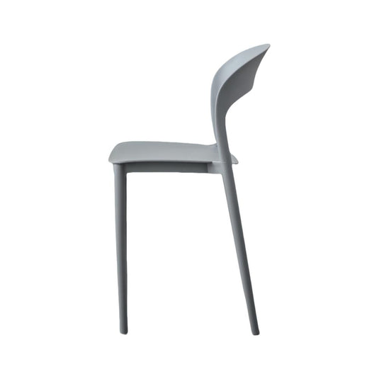 Set de 2 Sillas Patrick, Color Gris Oscuro, con Espaldar y Diseño Moderno