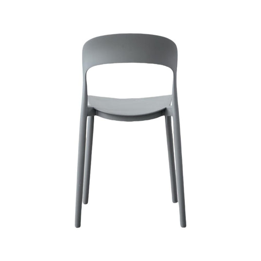 Set de 4 Sillas Patrick, Color Gris Oscuro, con Espaldar y Diseño Moderno