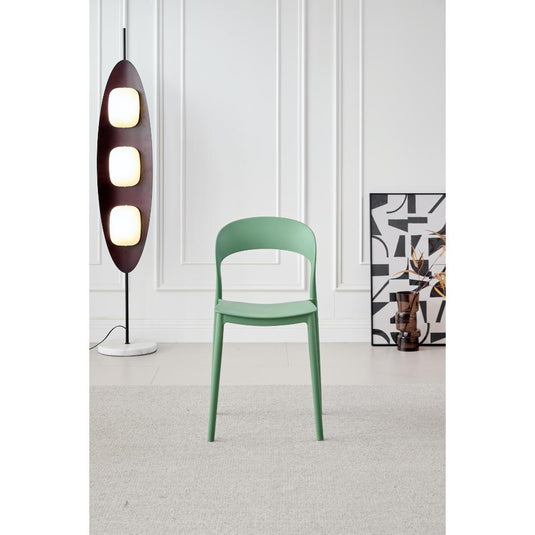 Set de 2 Sillas Patrick, Color Verde Oliva, con Espaldar y Diseño Moderno