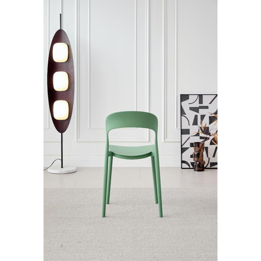 Set de 2 Sillas Patrick, Color Verde Oliva, con Espaldar y Diseño Moderno