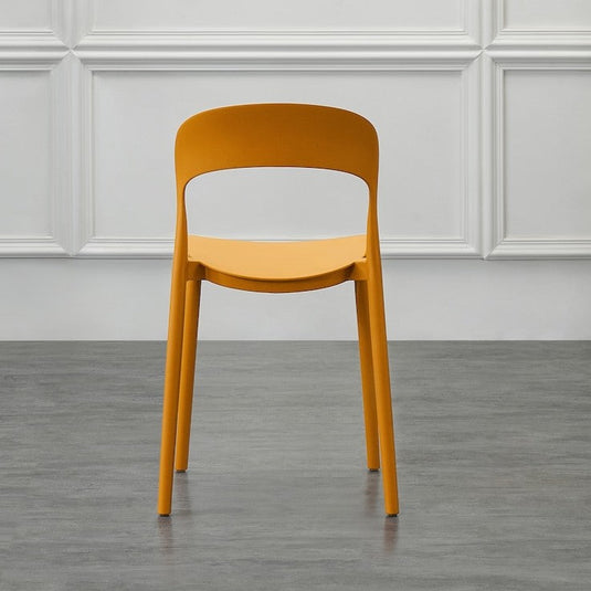 Set de 4 Sillas Patrick, Color Naranja, con Espaldar y Diseño Moderno