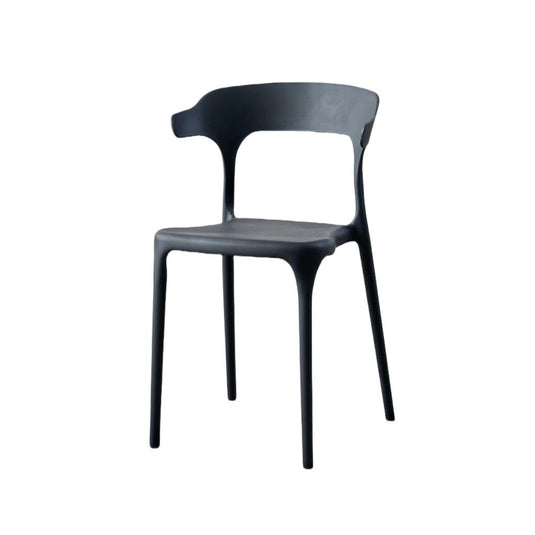 Silla Elena, Color Negro, Con espaldar y diseño Moderno X2