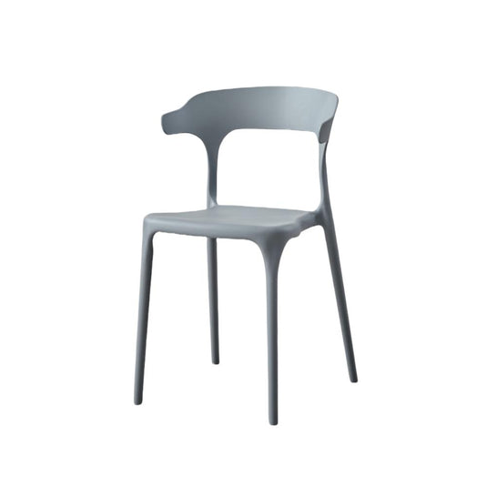 Silla Elena, Color Gris Oscuro, Con espaldar y diseño Moderno X4