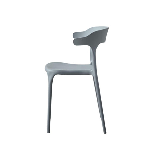 Silla Elena, Color Gris Oscuro, Con espaldar y diseño Moderno X4