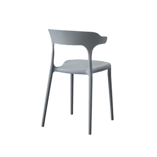 Silla Elena, Color Gris Oscuro, Con espaldar y diseño Moderno X4