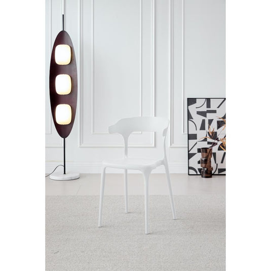 Silla Elena, Color Blanco, Con espaldar y diseño Moderno X2