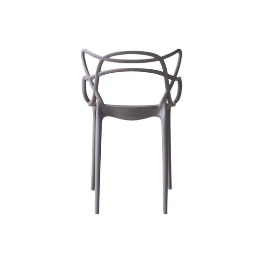 Set de 2 Sillas Palermo, Color Gris, con Espaldar y Diseño Moderno