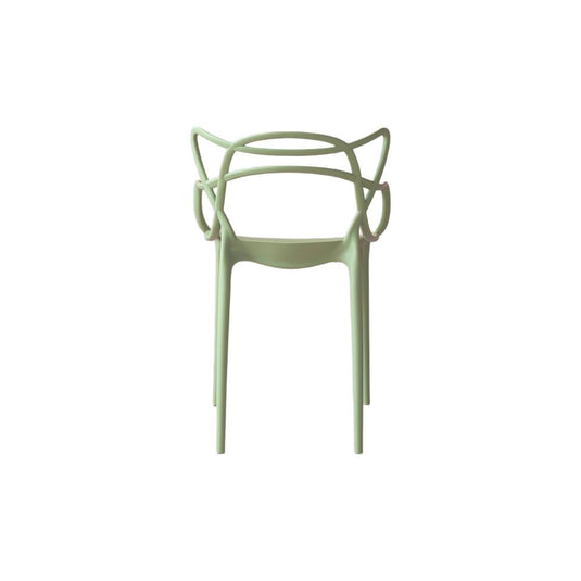 Set de 4 Sillas Palermo, Verde Claro, con Espaldar y Diseño Moderno