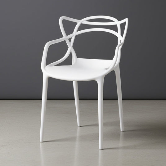 Silla Palermo, Color Blanco, con Espaldar y Diseño Moderno