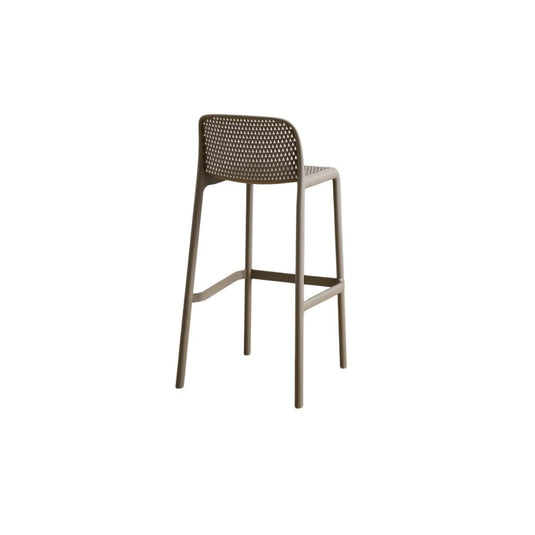 Set de 2 Sillas para Bar Túnez, Color Taupe, con Espaldar Redondeado y Transpirable